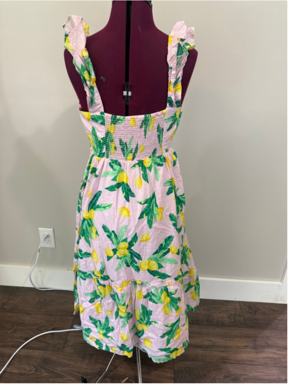 J. Crew Lemon Square Neck Midi Summer 4 - Picture 2 of 3
